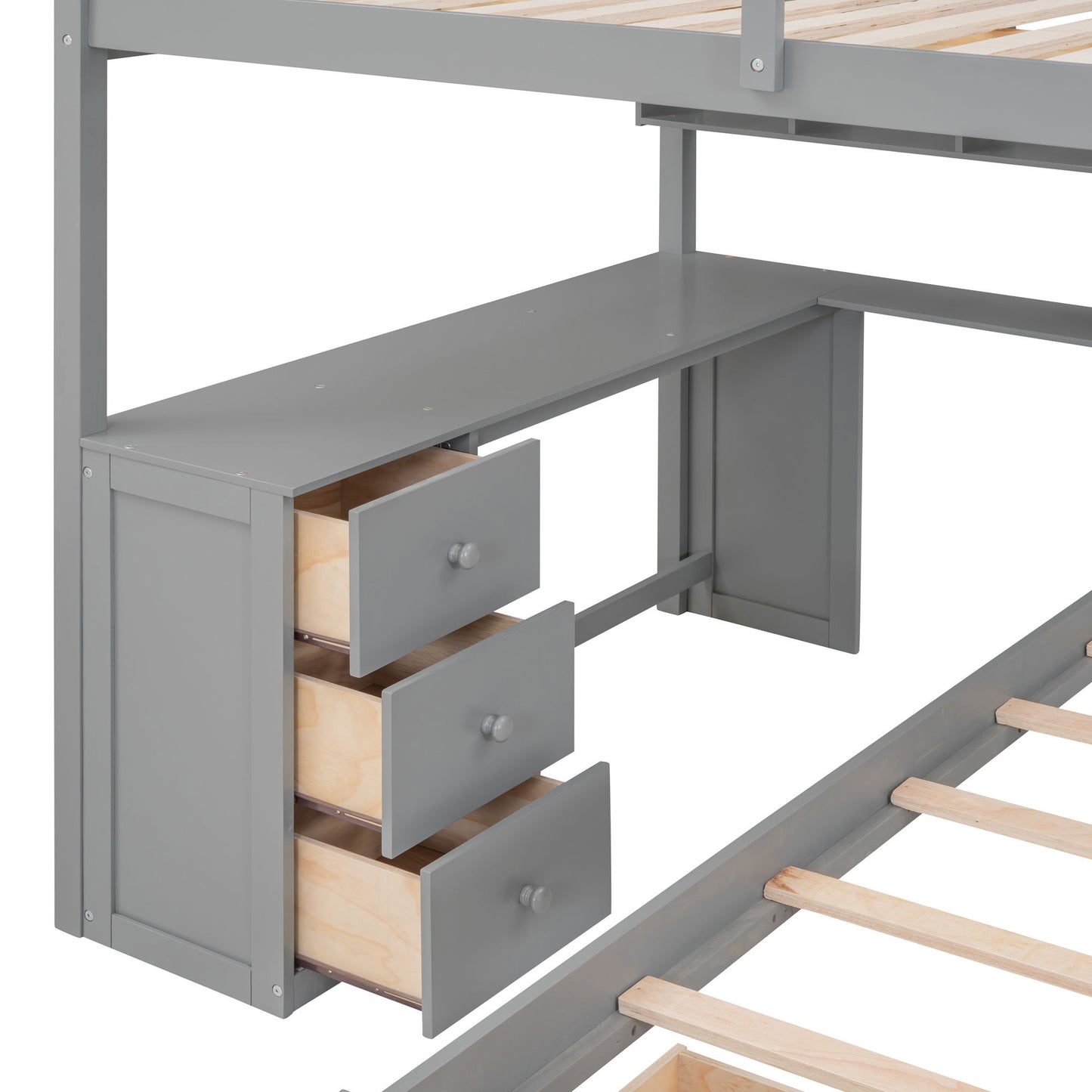 Bunk Bed With Desk, Drawers And Shelves - The Sleep Loft - Online Mattress Showroom NYC