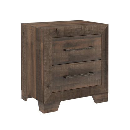 Plinz - 2 Drawer Nightstand - Brown - The Sleep Loft - Online Mattress Showroom NYC
