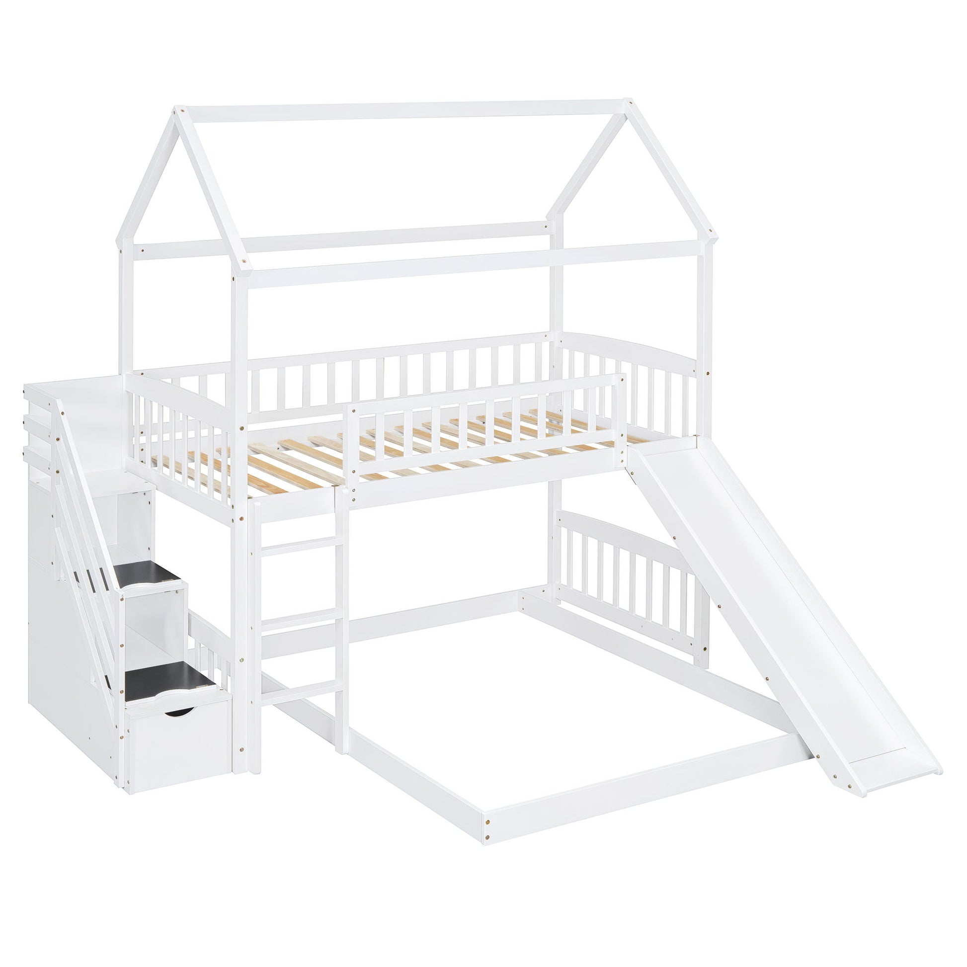 House Bunk Bed With Slide - The Sleep Loft - Online Mattress Showroom NYC