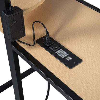 Loft Bed With Desk, Shelves, Power Outlet, LED Light And Wardrobe - The Sleep Loft - Online Mattress Showroom NYC