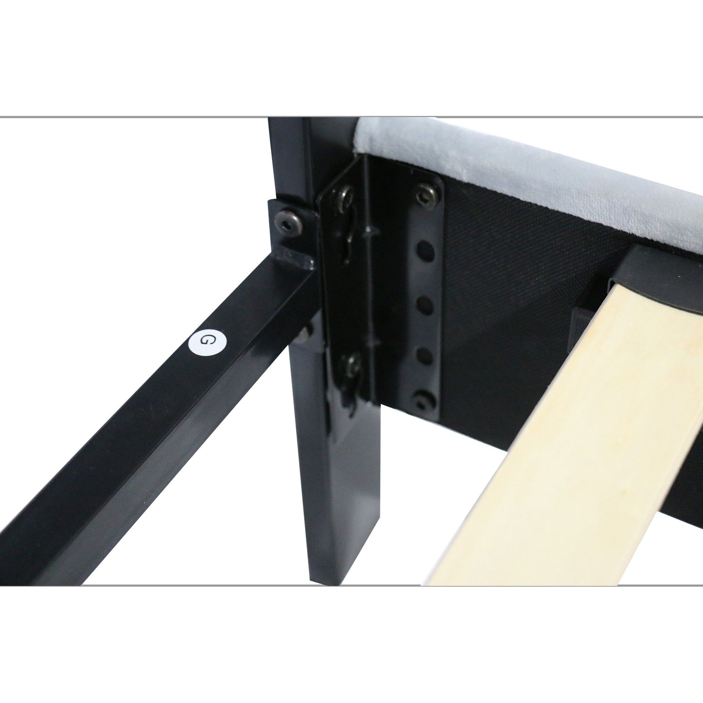 Queen Size Upholstered Platform Bed Frame With Pull Point Tufted Headboard, Strong Slat Support, Mattress Foundation, No Box Spring Needed - Gray - The Sleep Loft - Online Mattress Showroom NYC