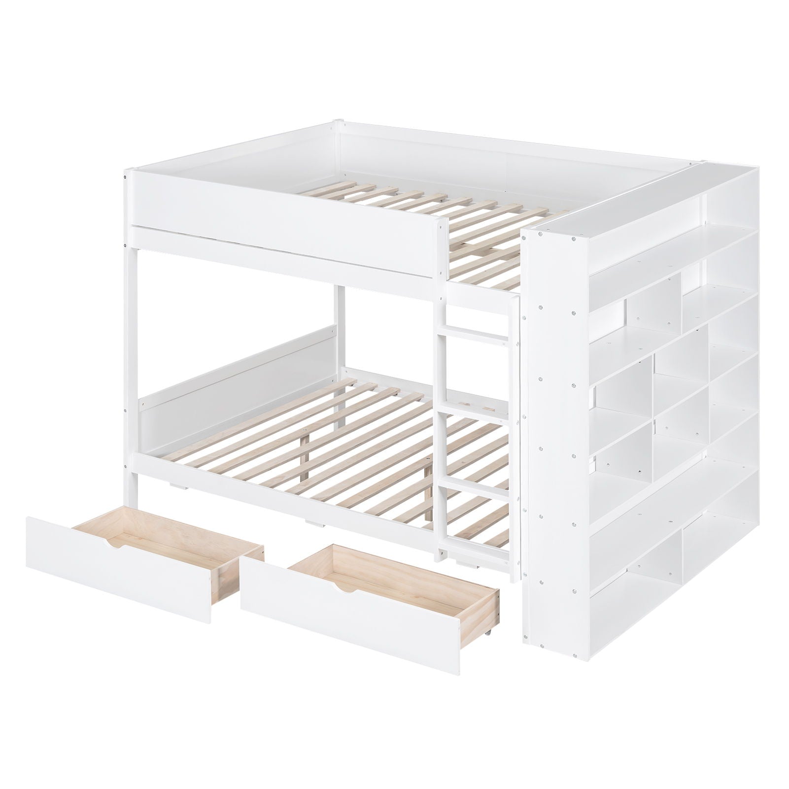 Bunk Bed With 2 Drawers And Multi Layer Cabinet - The Sleep Loft - Online Mattress Showroom NYC