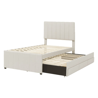 Upholstered Design Platform Bed With Trundle - The Sleep Loft - Online Mattress Showroom NYC