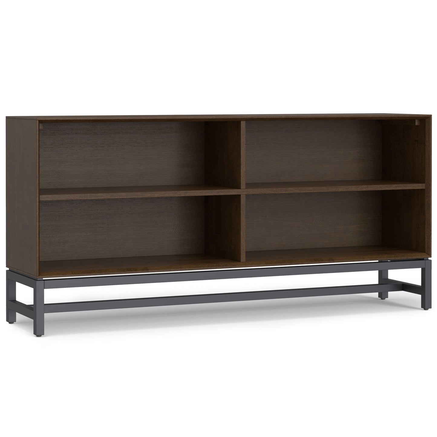 Banting - Low Wide Bookcase - Walnut Brown - The Sleep Loft - Online Mattress Showroom NYC