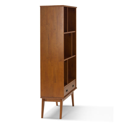 Draper - Mid Century Wide Bookcase And Storage Unit - The Sleep Loft - Online Mattress Showroom NYC