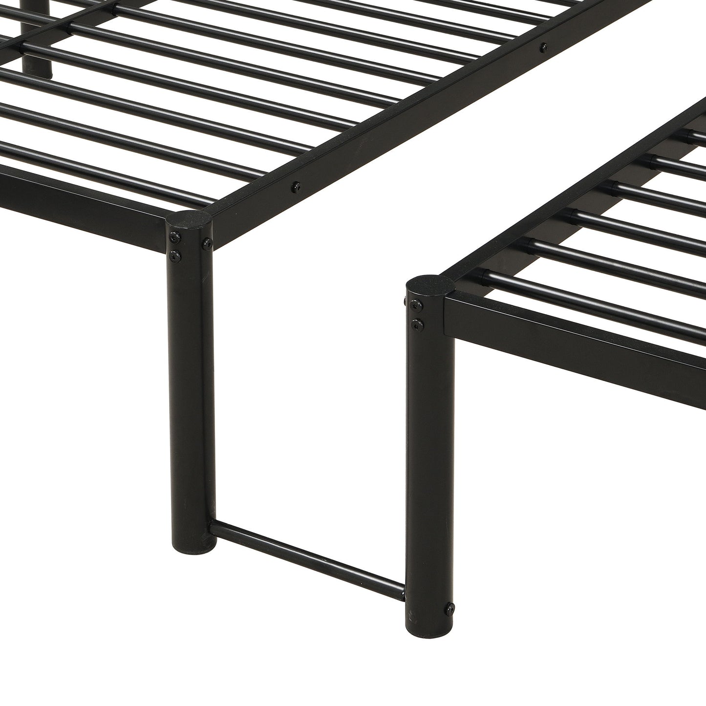 Twin Over Twin Over Twin Triple Bunk Bed With Safety Rails And Storage Shelf - Black - The Sleep Loft - Online Mattress Showroom NYC