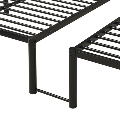 Twin Over Twin Over Twin Triple Bunk Bed With Safety Rails And Storage Shelf - Black - The Sleep Loft - Online Mattress Showroom NYC