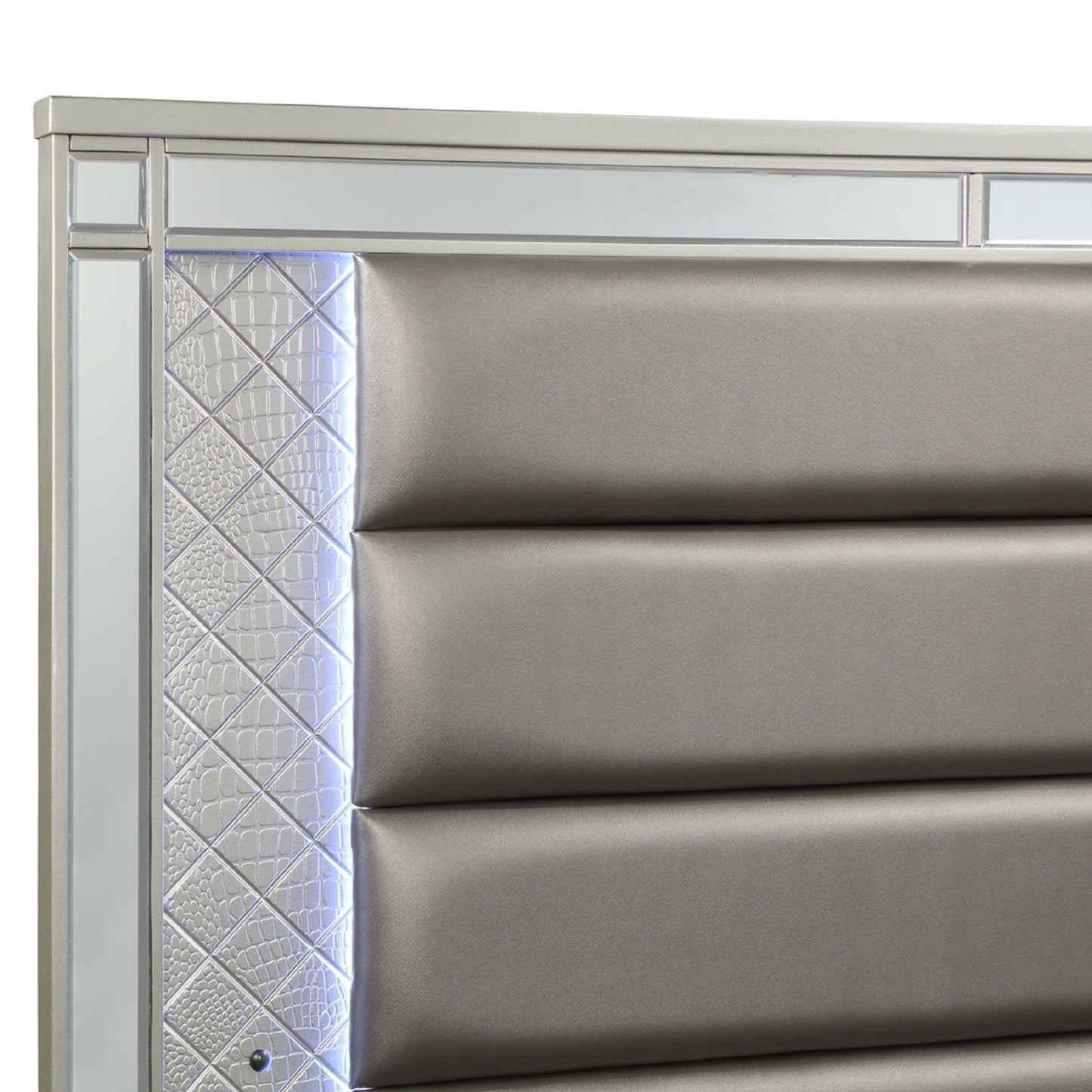 Modern Panel Bed Wit Tufted Design And Integrated LED Lighting - The Sleep Loft - Online Mattress Showroom NYC