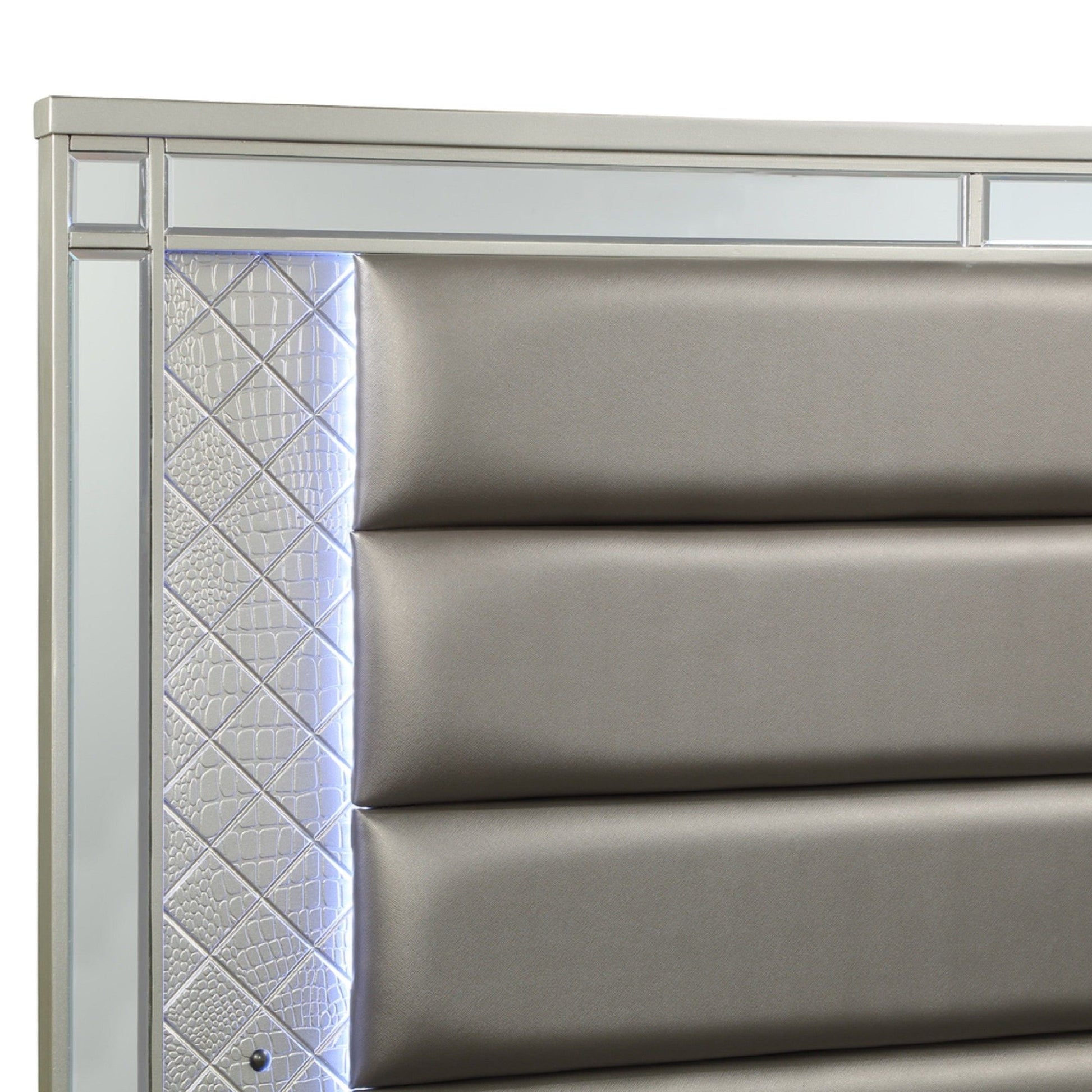 Modern Panel Bed Wit Tufted Design And Integrated LED Lighting - The Sleep Loft - Online Mattress Showroom NYC