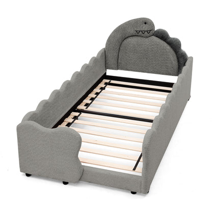 Cute Dinosaur Shaped Bed With Safety Guardrail, Toddler Frame - The Sleep Loft - Online Mattress Showroom NYC