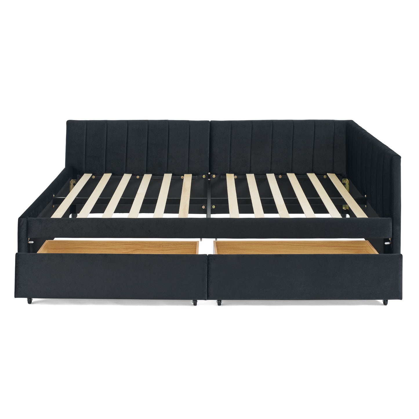 Upholstered Tufted Daybed Frame With Storage Drawers - The Sleep Loft - Online Mattress Showroom NYC