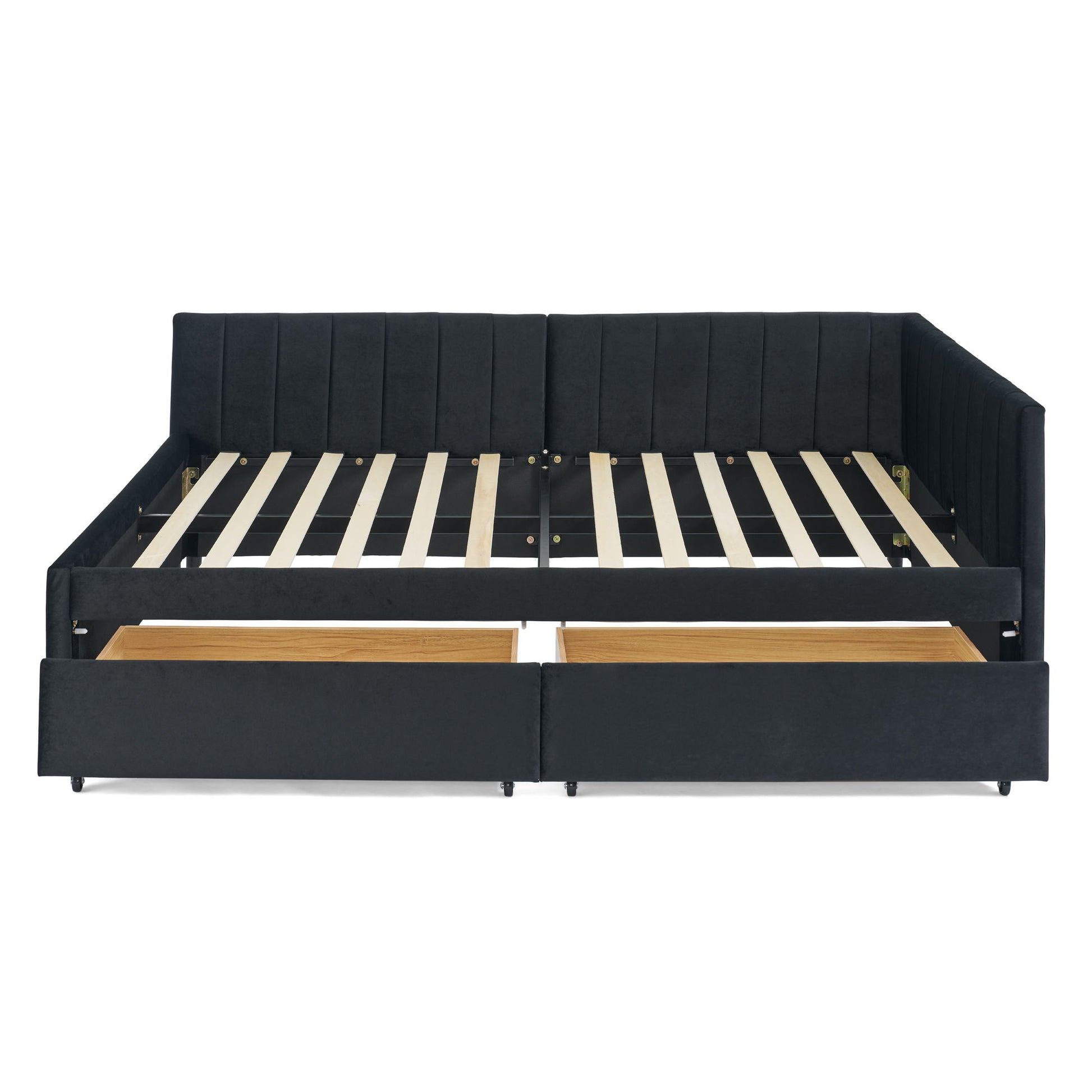 Upholstered Tufted Daybed Frame With Storage Drawers - The Sleep Loft - Online Mattress Showroom NYC