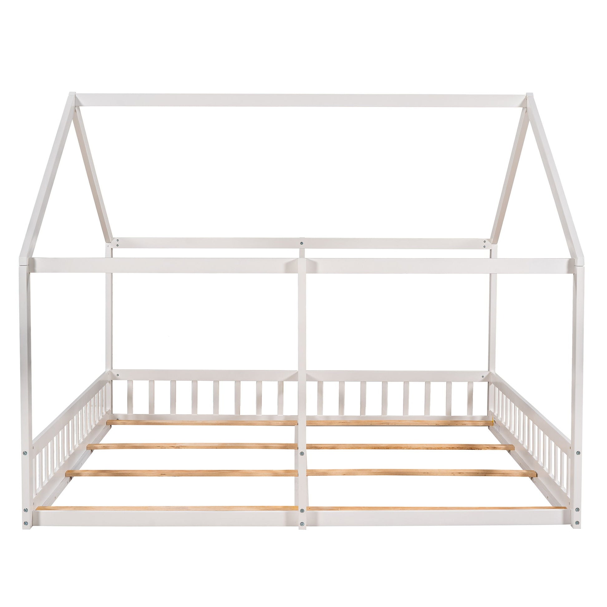 House Platform Beds, 2 Shared Beds, Metal Frame With Guardrails - The Sleep Loft - Online Mattress Showroom NYC