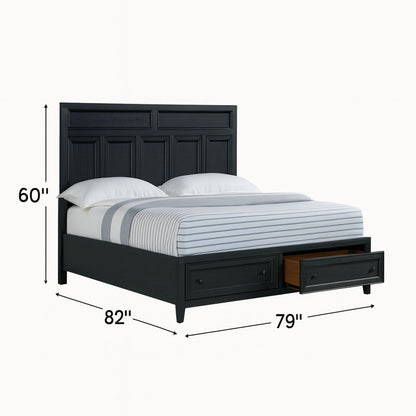 Storage Bed With Panel Headboard And Spacious Footboard Drawers - The Sleep Loft - Online Mattress Showroom NYC