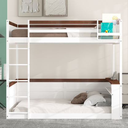 Bunk Bed With Built In Shelves, Storage Box, LED Light And USB Charging Station - The Sleep Loft - Online Mattress Showroom NYC