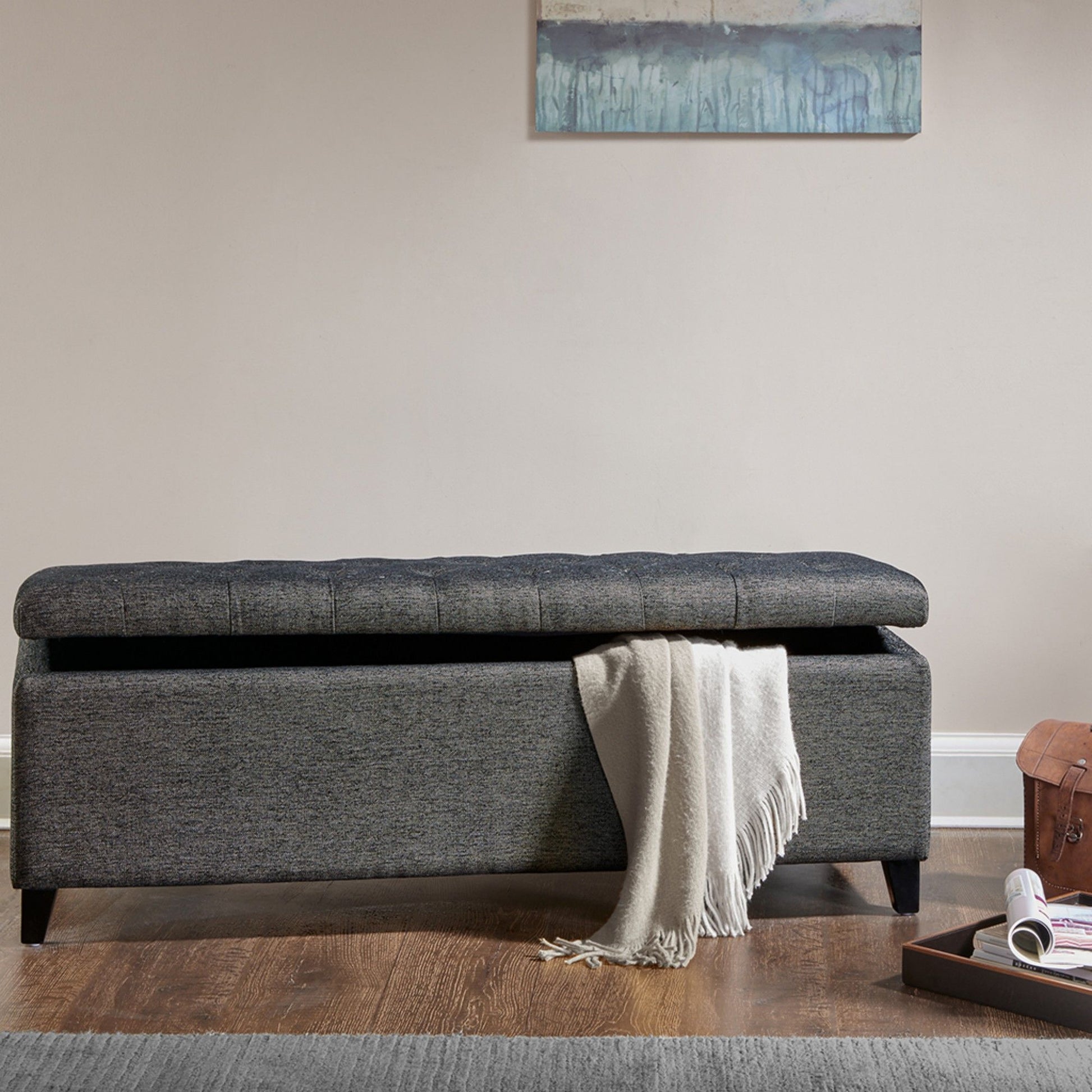 Elegant Design Tufted Top, Soft Close Storage Bench - The Sleep Loft - Online Mattress Showroom NYC