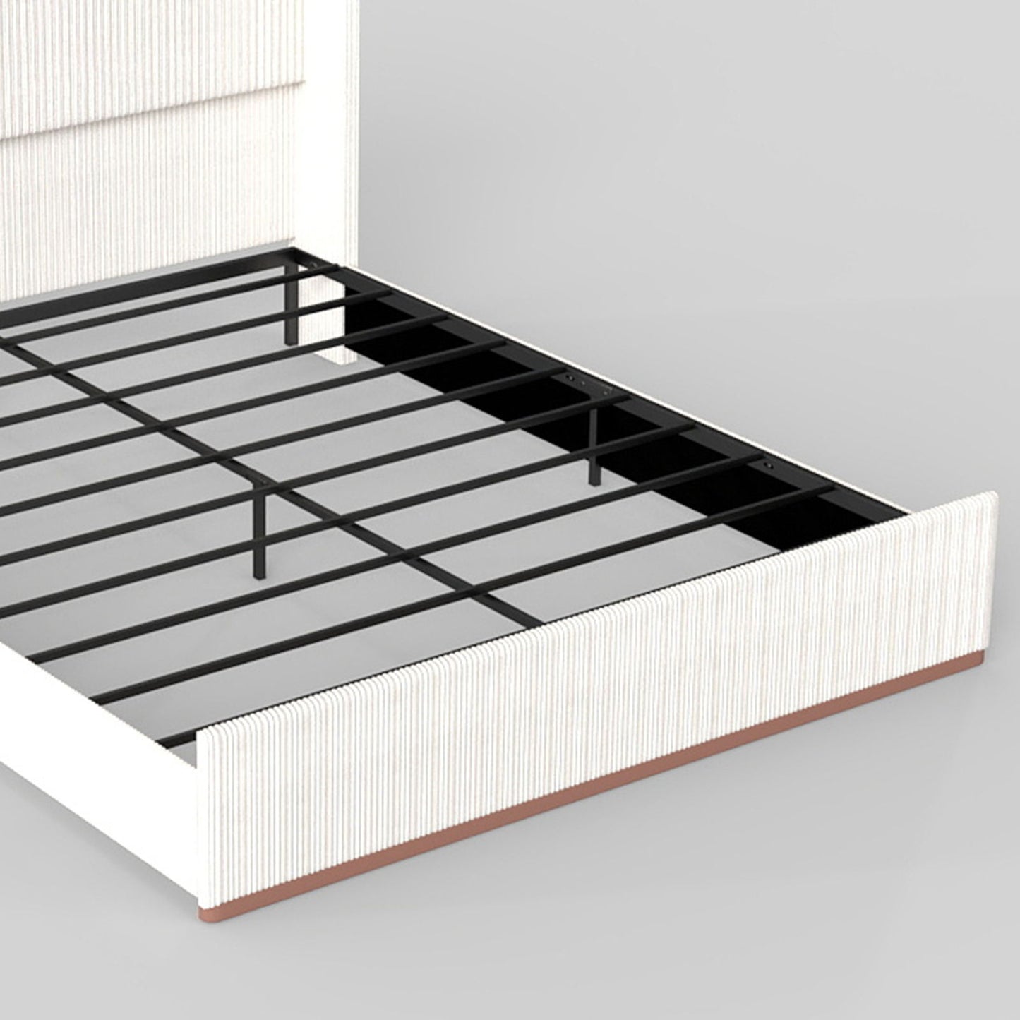 Upholstered Bed Frame With Luxury Wingback Headboard - The Sleep Loft - Online Mattress Showroom NYC