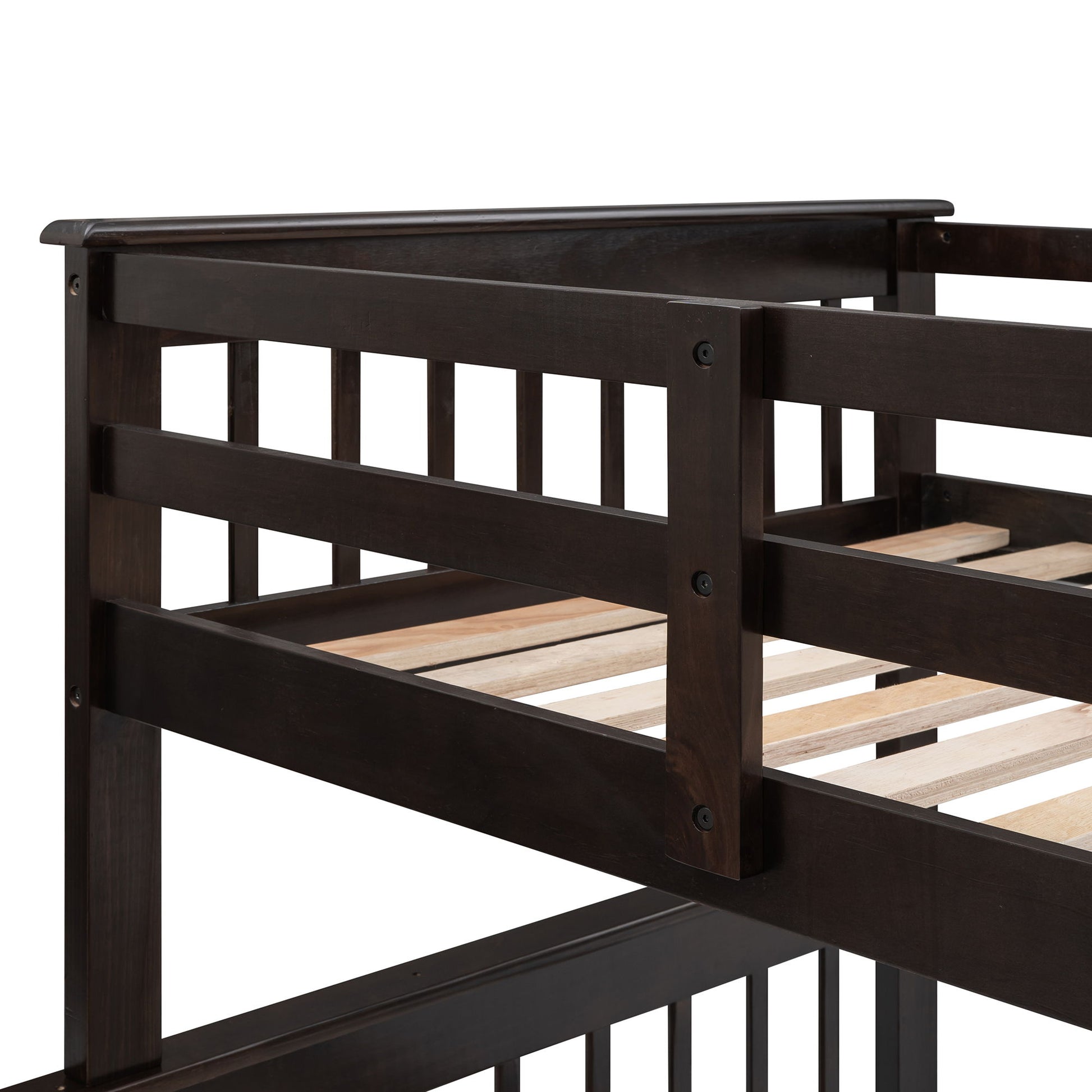 Stairway Bunk Bed With Storage And Guard Rail For Bedroom - The Sleep Loft - Online Mattress Showroom NYC