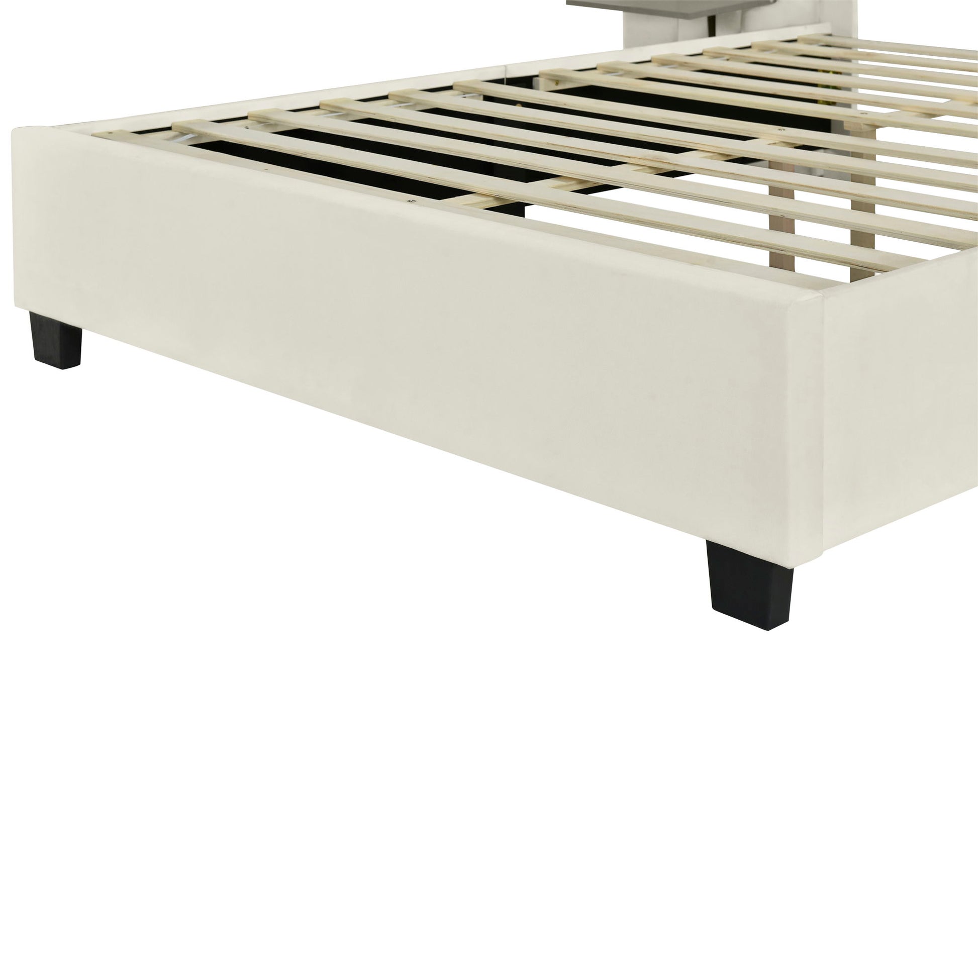 Upholstered Platform Bed With Big Headboard - The Sleep Loft - Online Mattress Showroom NYC