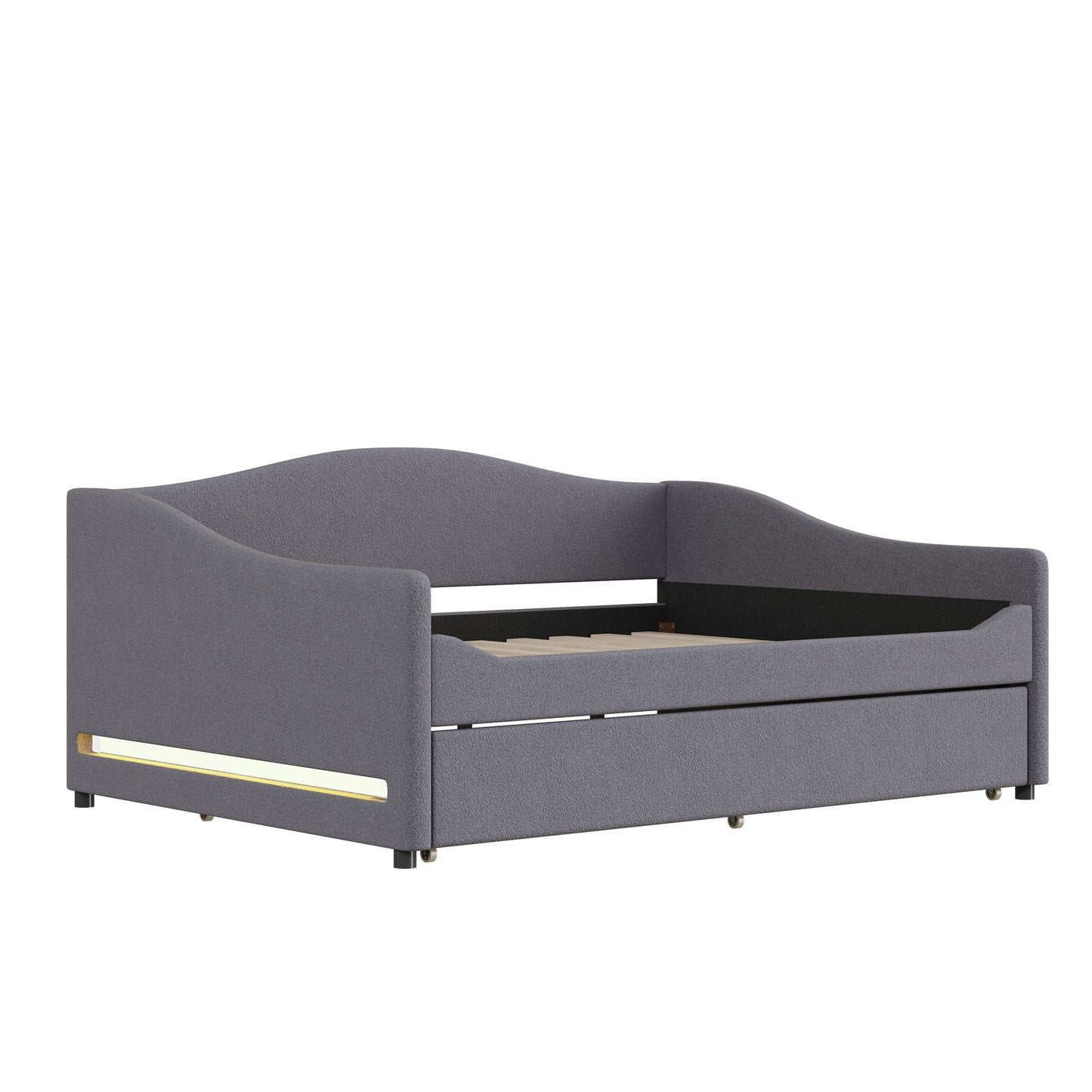 Upholstered Daybed With Light And Trundle - The Sleep Loft - Online Mattress Showroom NYC