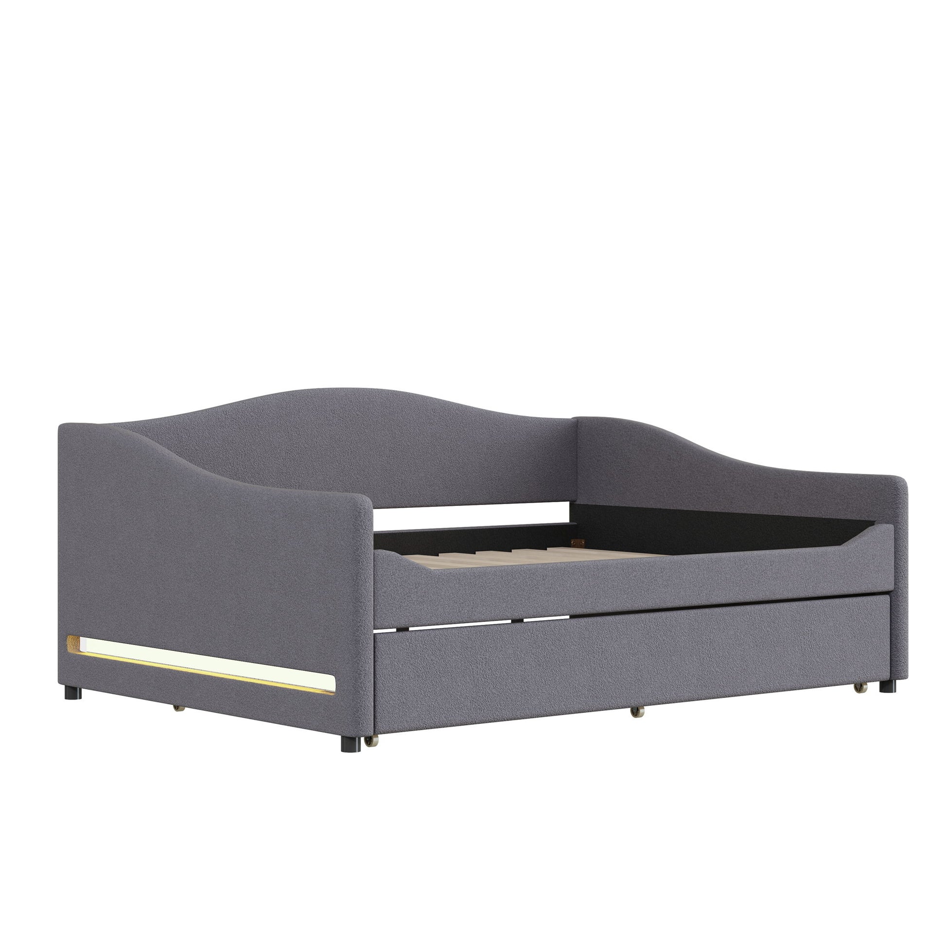 Upholstered Daybed With Light And Trundle - The Sleep Loft - Online Mattress Showroom NYC