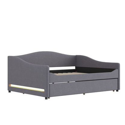 Upholstered Daybed With Light And Trundle - The Sleep Loft - Online Mattress Showroom NYC