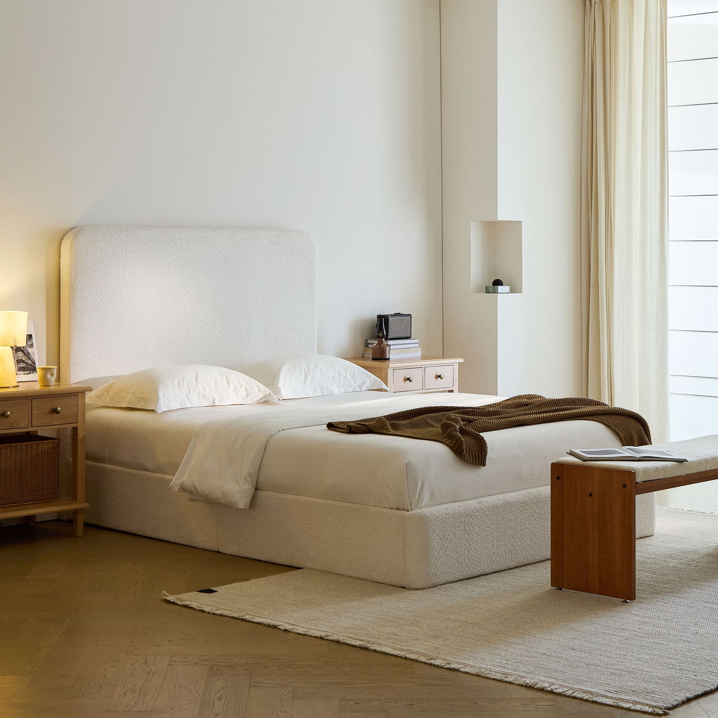 Canter - Tall Headboard Upholstered Bed - The Sleep Loft - Online Mattress Showroom NYC