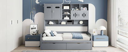 Daybed With All-In-One Cabinet And Shelf - The Sleep Loft - Online Mattress Showroom NYC