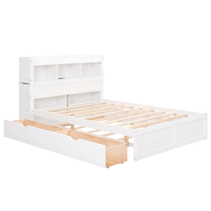Storage Platform Bed With Pull Out Shelves, Trundle, And 2 Drawers - The Sleep Loft - Online Mattress Showroom NYC