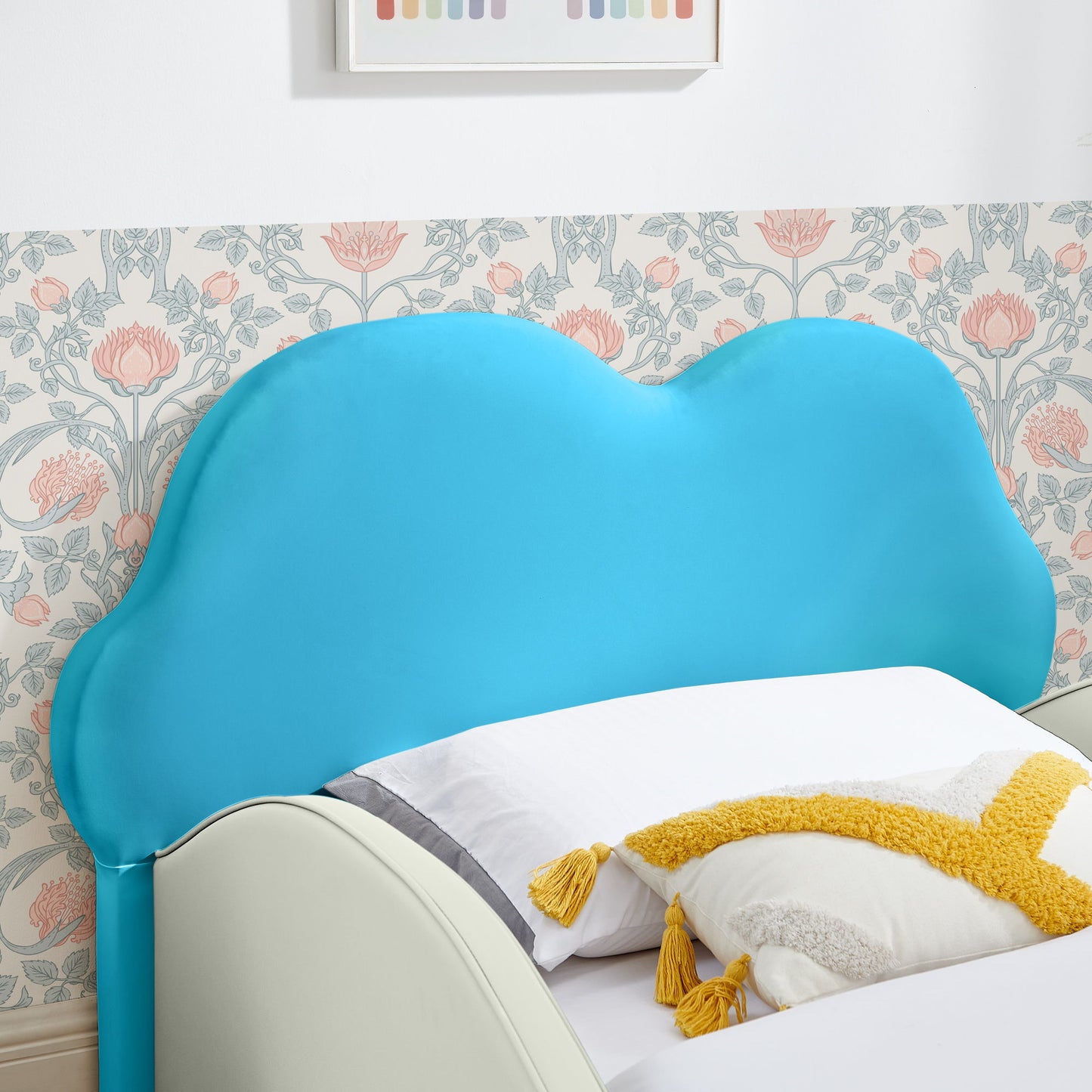 Cute Cloud Shape Bed With Guardrails Cartoon Design, Storage Pocket - The Sleep Loft - Online Mattress Showroom NYC