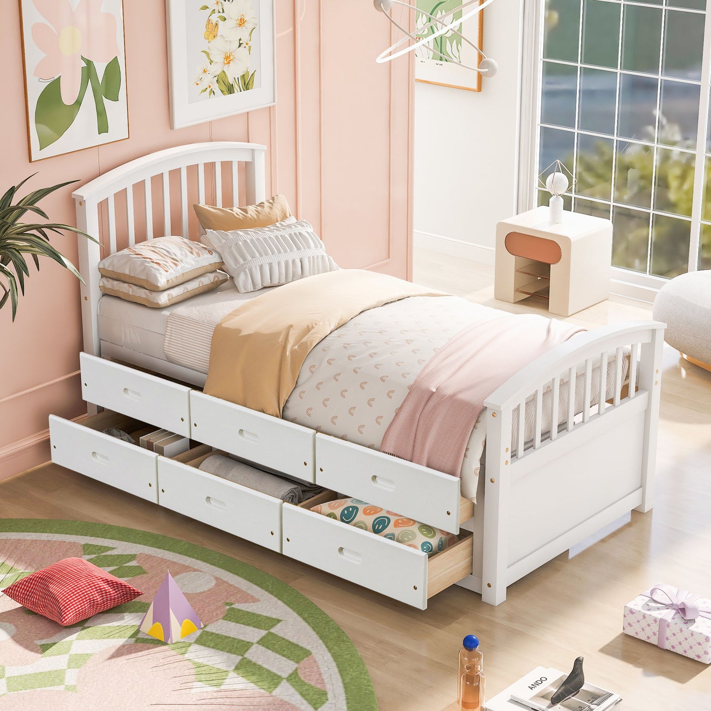 Platform Storage Bed Solid Wood Bed With 6 Drawers - The Sleep Loft - Online Mattress Showroom NYC