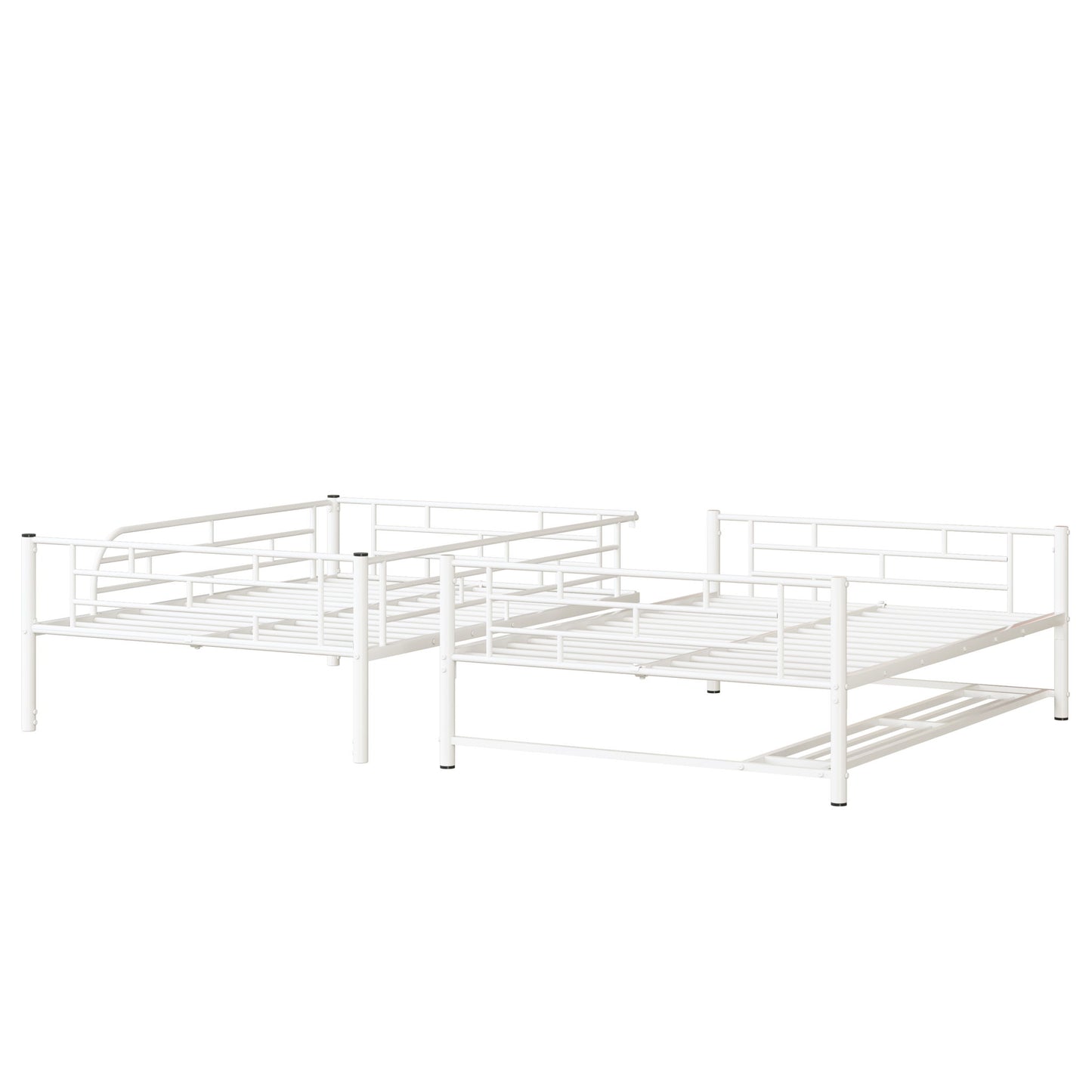Metal Bunk Bed With Shelf And Guardrails - The Sleep Loft - Online Mattress Showroom NYC
