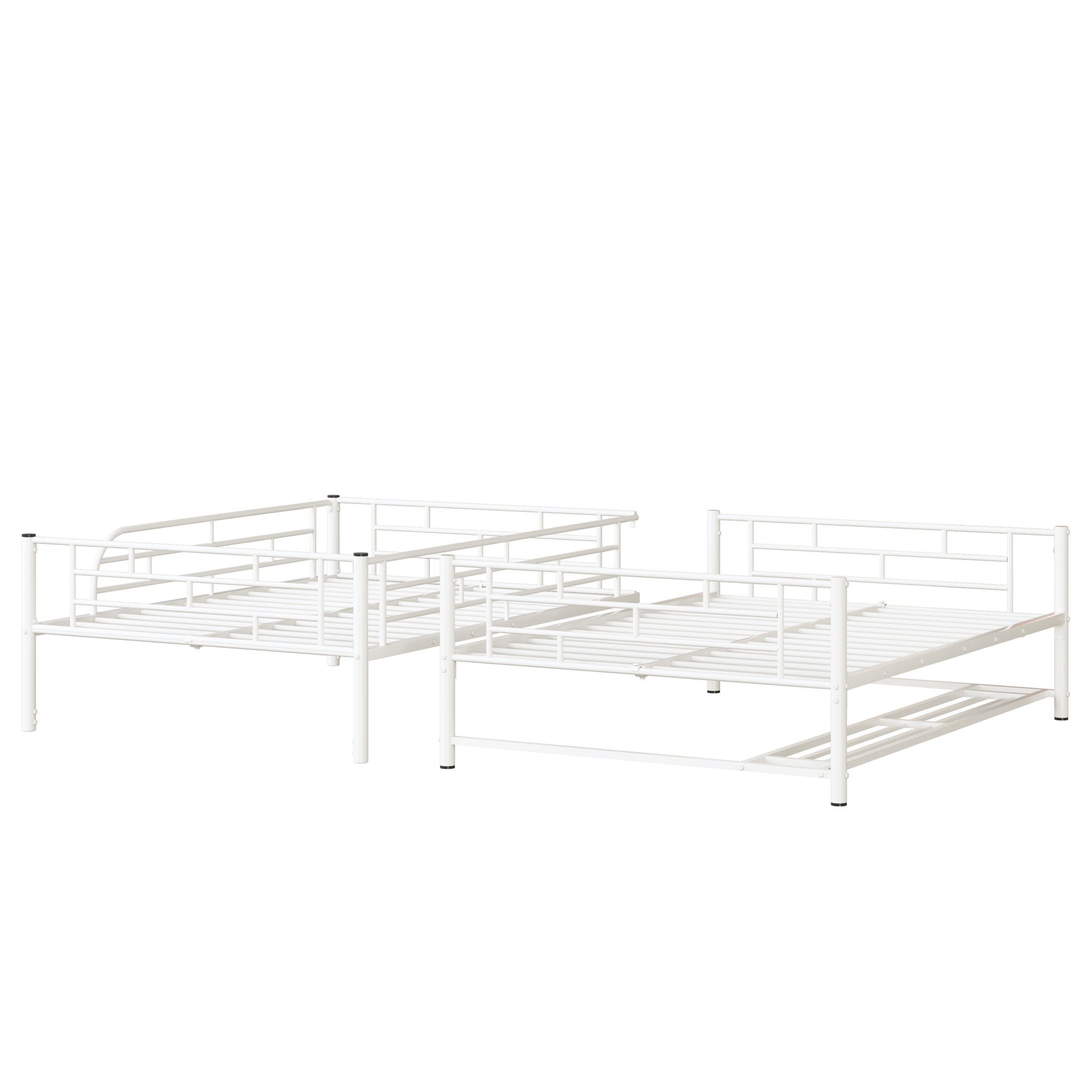 Metal Bunk Bed With Shelf And Guardrails - The Sleep Loft - Online Mattress Showroom NYC