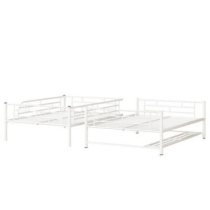 Metal Bunk Bed With Shelf And Guardrails - The Sleep Loft - Online Mattress Showroom NYC