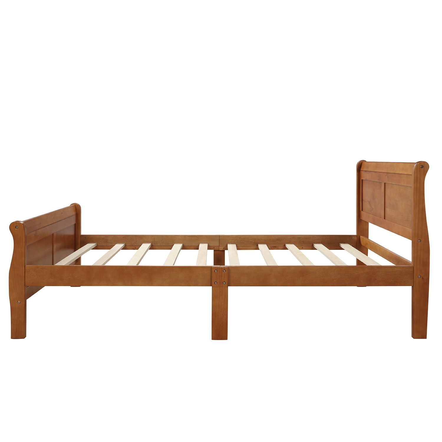Platform Bed Frame Mattress Foundation Sleigh Bed With Headboard / Footboard / Wood Slat Suppor - The Sleep Loft - Online Mattress Showroom NYC