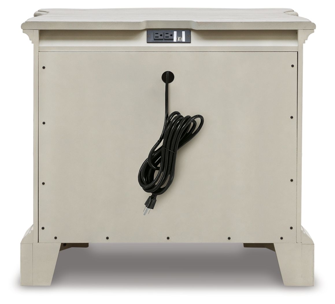Arlendyne - Three Drawer Night Stand - Antique White - The Sleep Loft - Online Mattress Showroom NYC