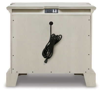 Arlendyne - Three Drawer Night Stand - Antique White - The Sleep Loft - Online Mattress Showroom NYC