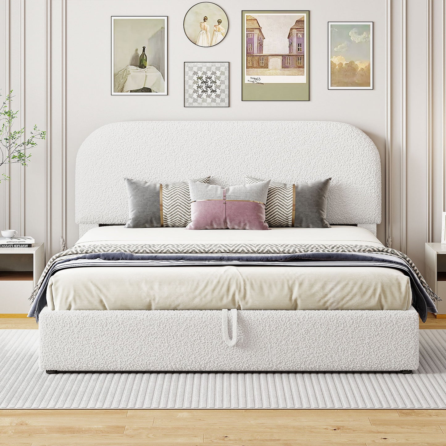 Upholstered Platform Bed With Hydraulic Storage System - The Sleep Loft - Online Mattress Showroom NYC