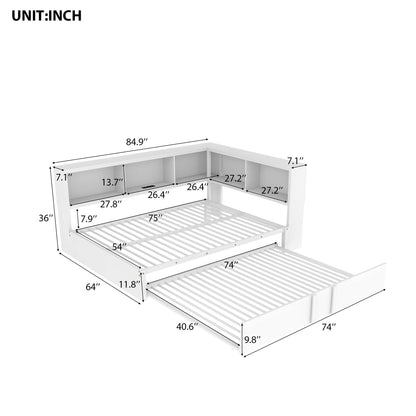 Daybed With Trundle, Storage Cabinets And USB Ports - The Sleep Loft - Online Mattress Showroom NYC
