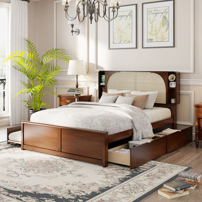 Headboard Bed With 2 Drawers And Trundle - The Sleep Loft - Online Mattress Showroom NYC