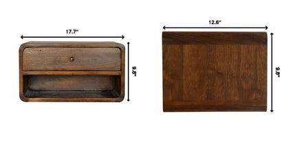 Curve Upper Slot Floating Nightstand - The Sleep Loft - Online Mattress Showroom NYC