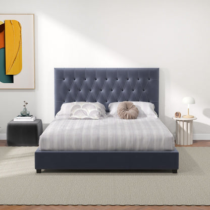 Donald - Mid-Century Modern Upholstered Platform Bed - The Sleep Loft - Online Mattress Showroom NYC