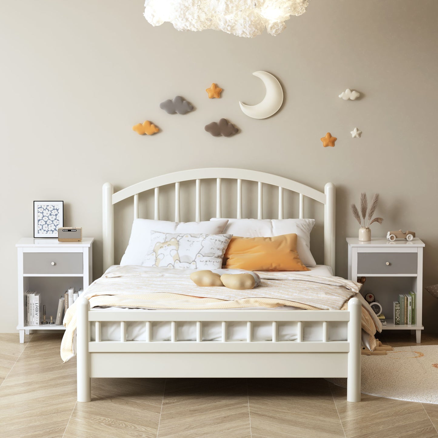 Nightstand With 1 Drawer 1 Shelf - The Sleep Loft - Online Mattress Showroom NYC