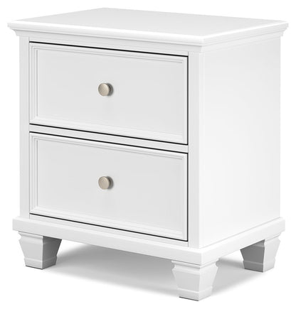 Fortman - Two Drawer Night Stand - White - The Sleep Loft - Online Mattress Showroom NYC