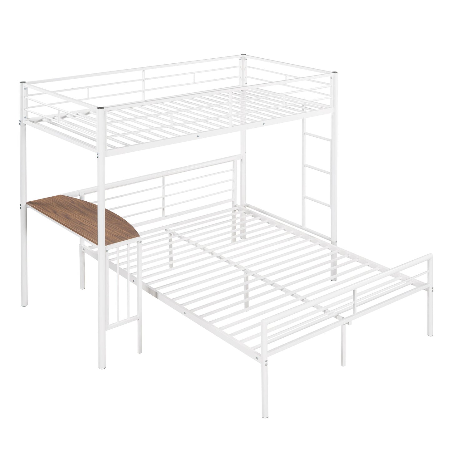 Bunk Bed With Desk, Ladder And Quality Slats For Bedroom - The Sleep Loft - Online Mattress Showroom NYC