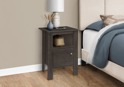 Accent Nightstand Side Table, Storage, Transitional - Oak - The Sleep Loft - Online Mattress Showroom NYC