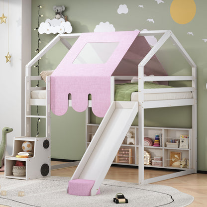 Loft Bed With House Shaped Frame And Tent - The Sleep Loft - Online Mattress Showroom NYC