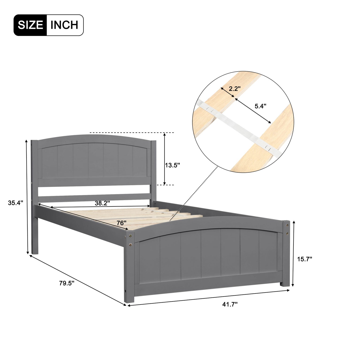 Platform Bed & Headboard, Footboard And Wood Slat Support - The Sleep Loft - Online Mattress Showroom NYC