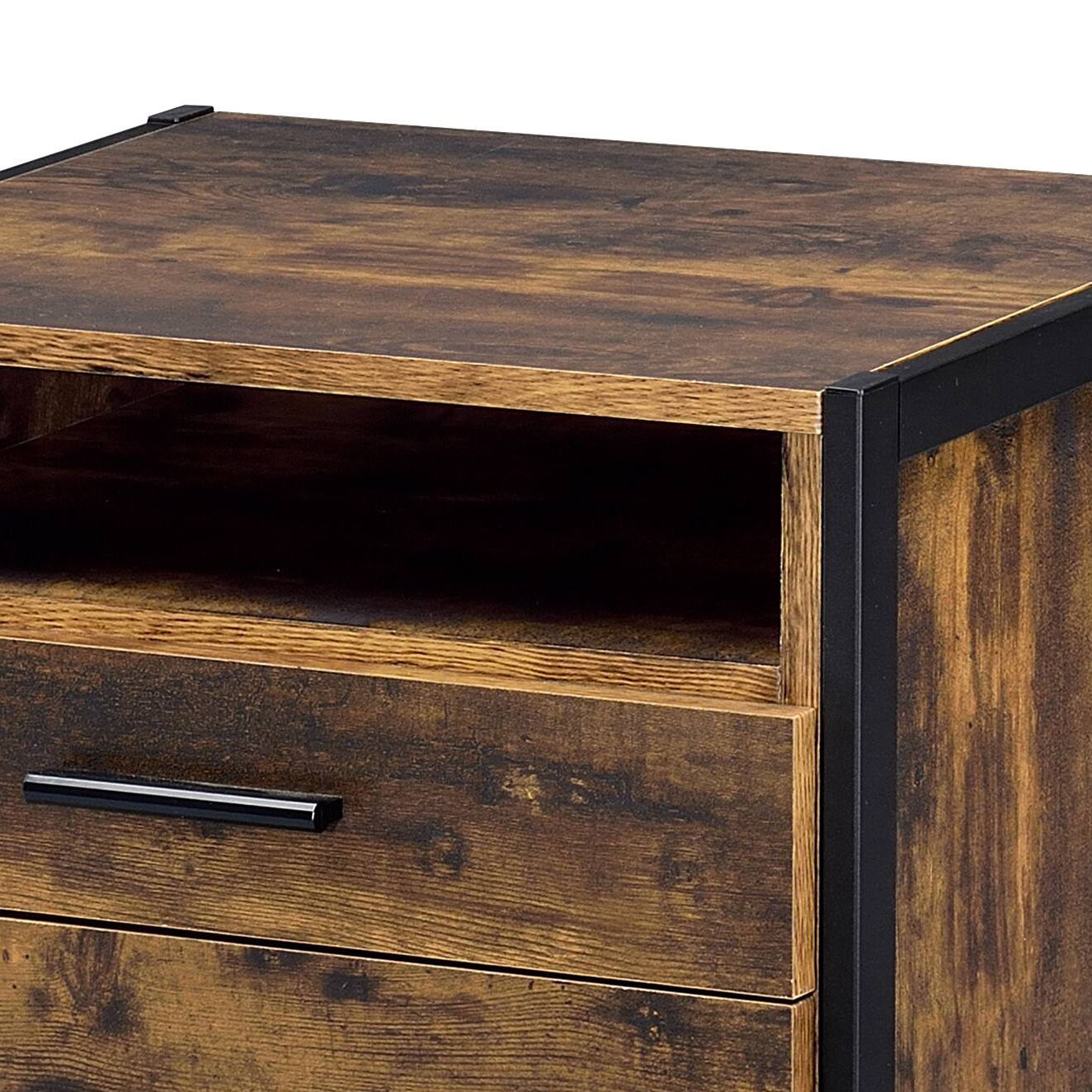 Juvanth - Rustic Nightstand - Oak - The Sleep Loft - Online Mattress Showroom NYC