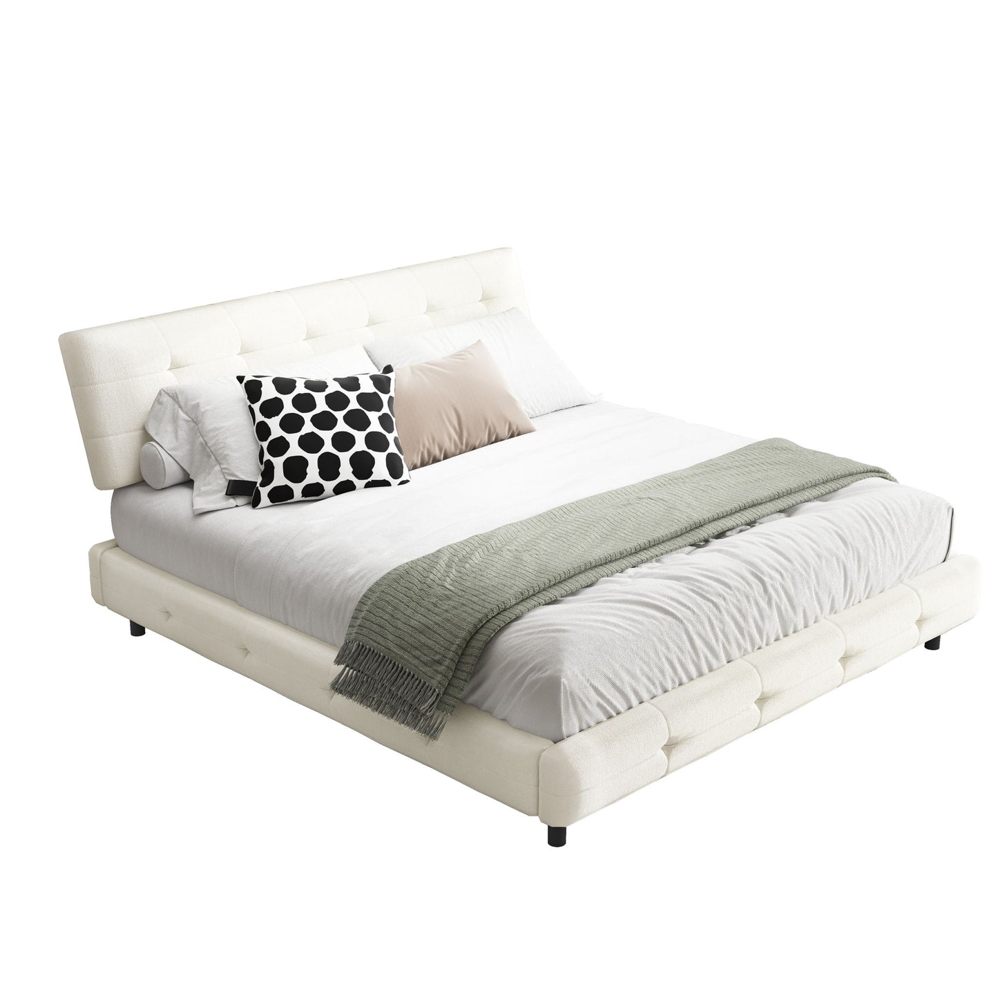 Tufted Headboard With Extra-Large Ultra-Soft Cloud Pillow Design - The Sleep Loft - Online Mattress Showroom NYC